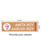 Premium Dual-Tone Gold & White Nameplate