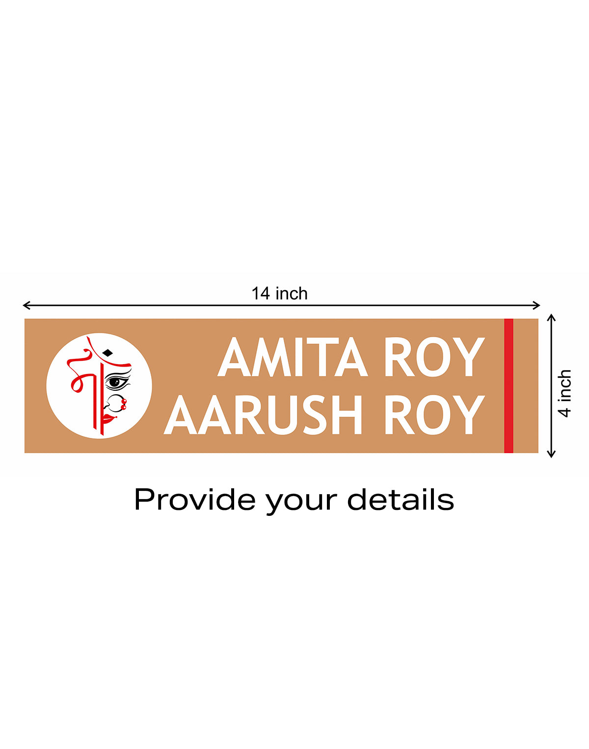 Premium Dual-Tone Gold & White Nameplate
