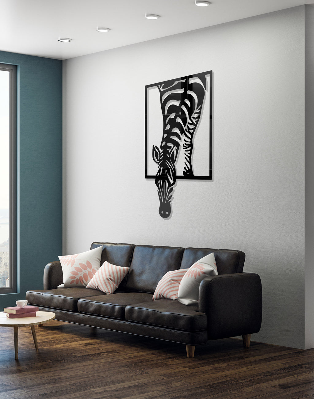 Abstract Zebra Silhouette – Modern Acrylic Animal Wall Art