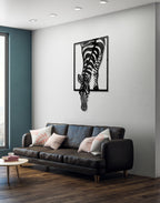 Abstract Zebra Silhouette – Modern Acrylic Animal Wall Art