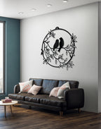 romantic love bird silhouette – Premium Acrylic Wall Art