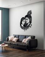 Premium Radha Krishna Silhouette – Modern Acrylic Wall Art