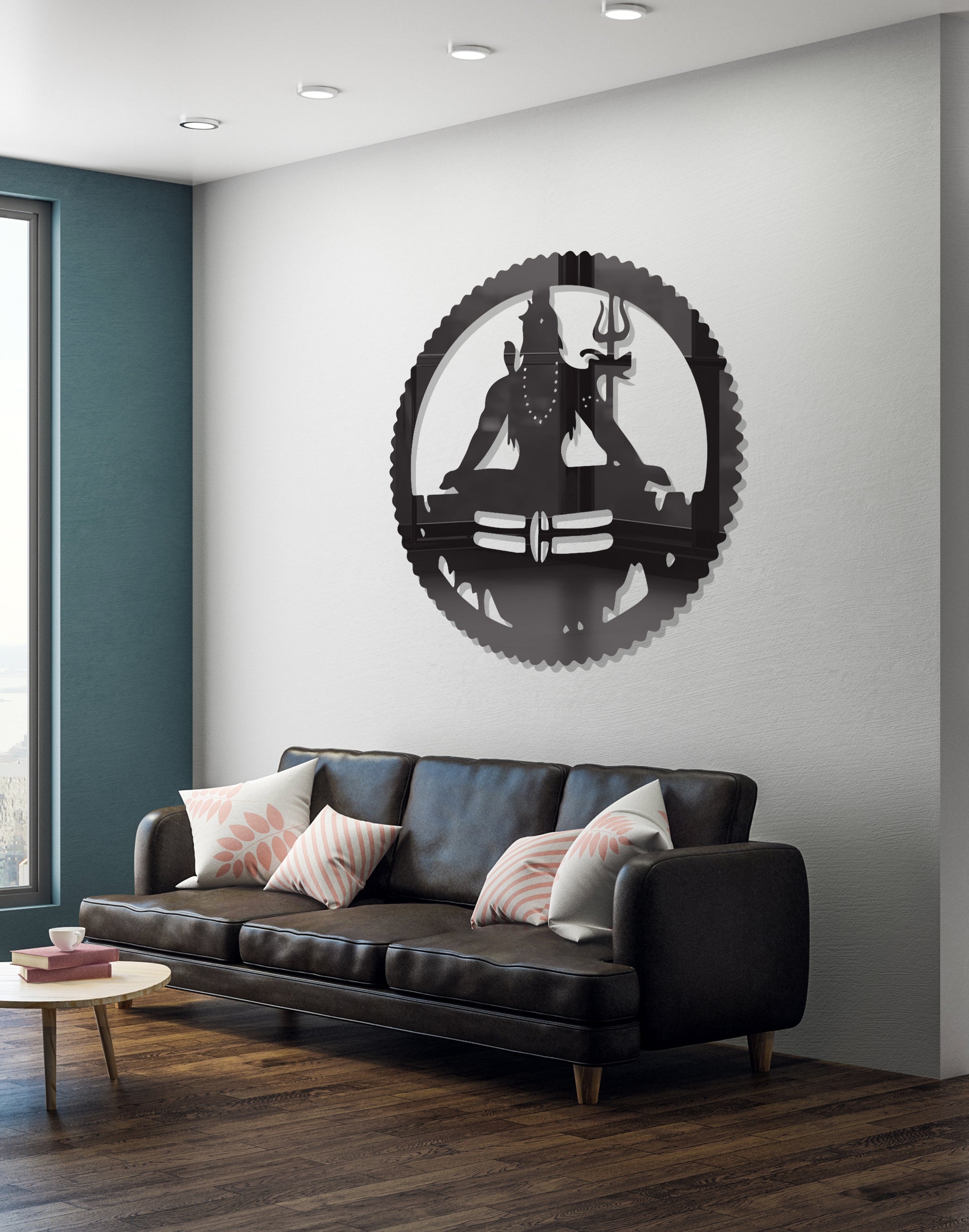 Lord Shiva Modern Silhouette – Premium Acrylic Wall Art