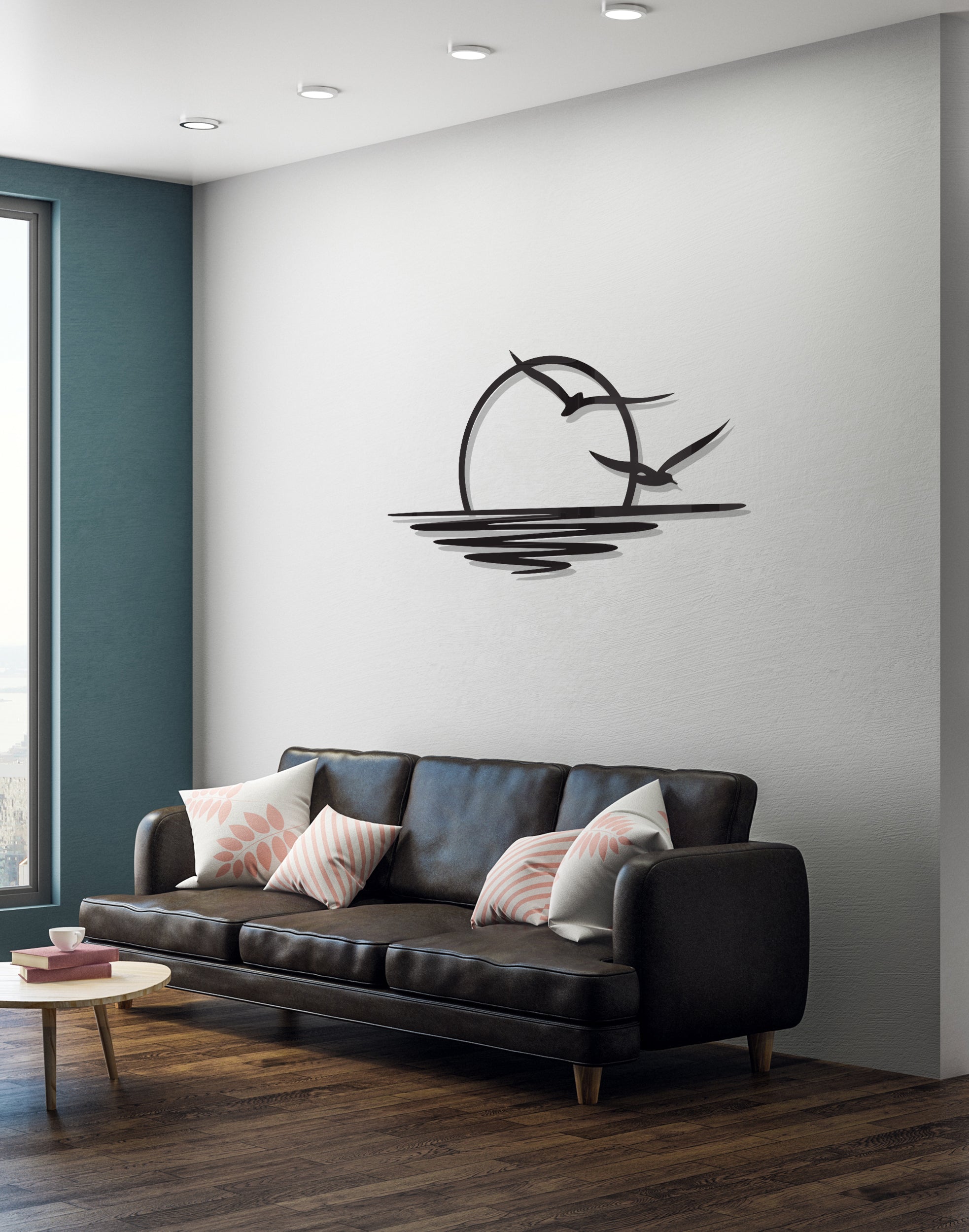 Sunrise with Birds silhouette – Premium Acrylic Wall Art