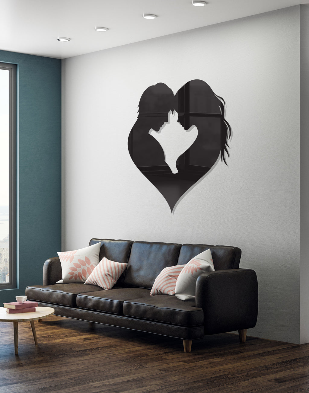 Romantic Couple Silhouette – Premium Acrylic Wall Art