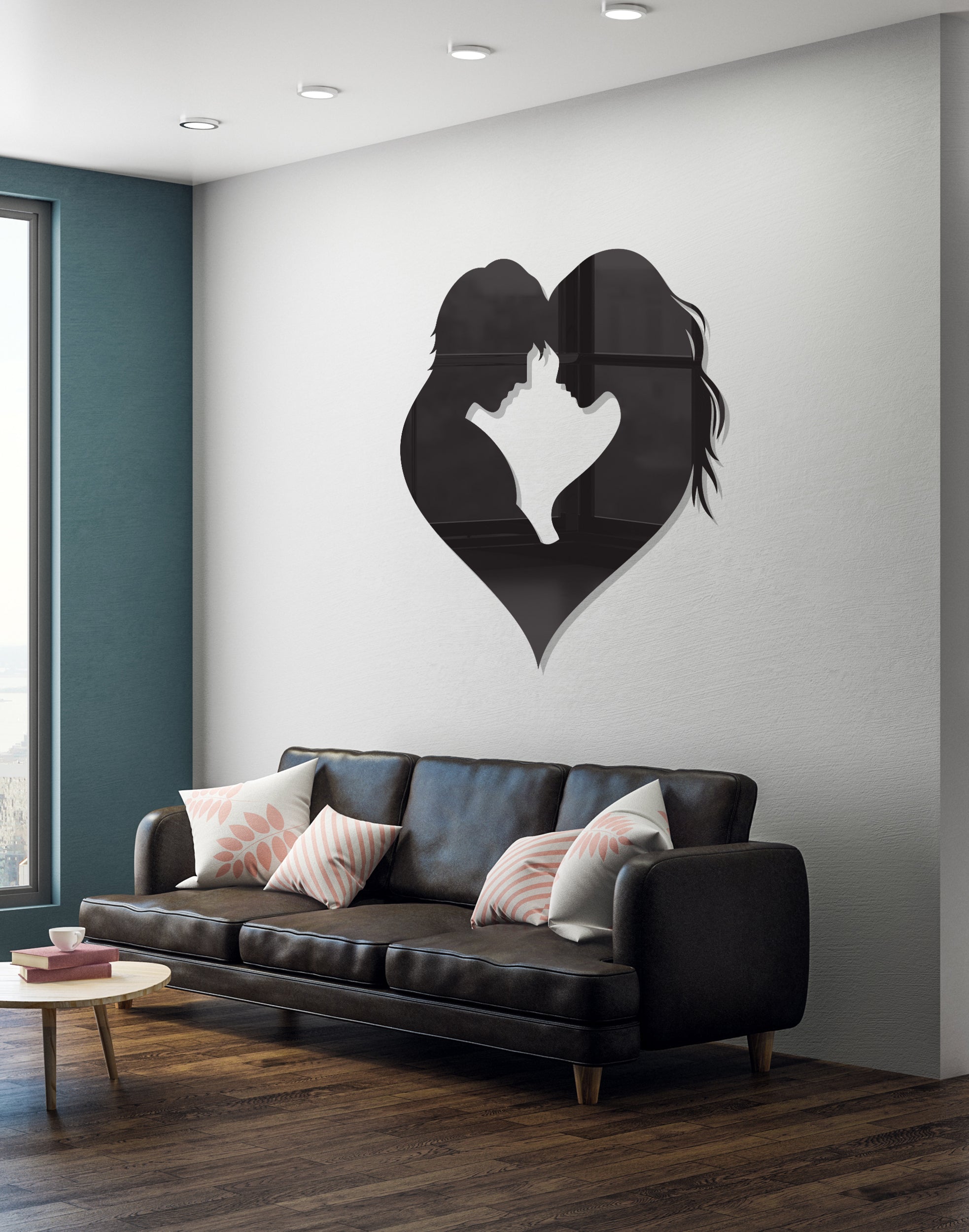 Romantic Couple Silhouette – Premium Acrylic Wall Art