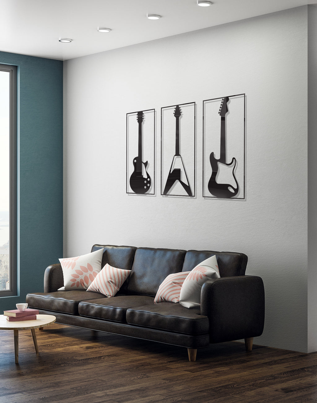 Musical Guitar Silhouette – Premium Acrylic Wall Art