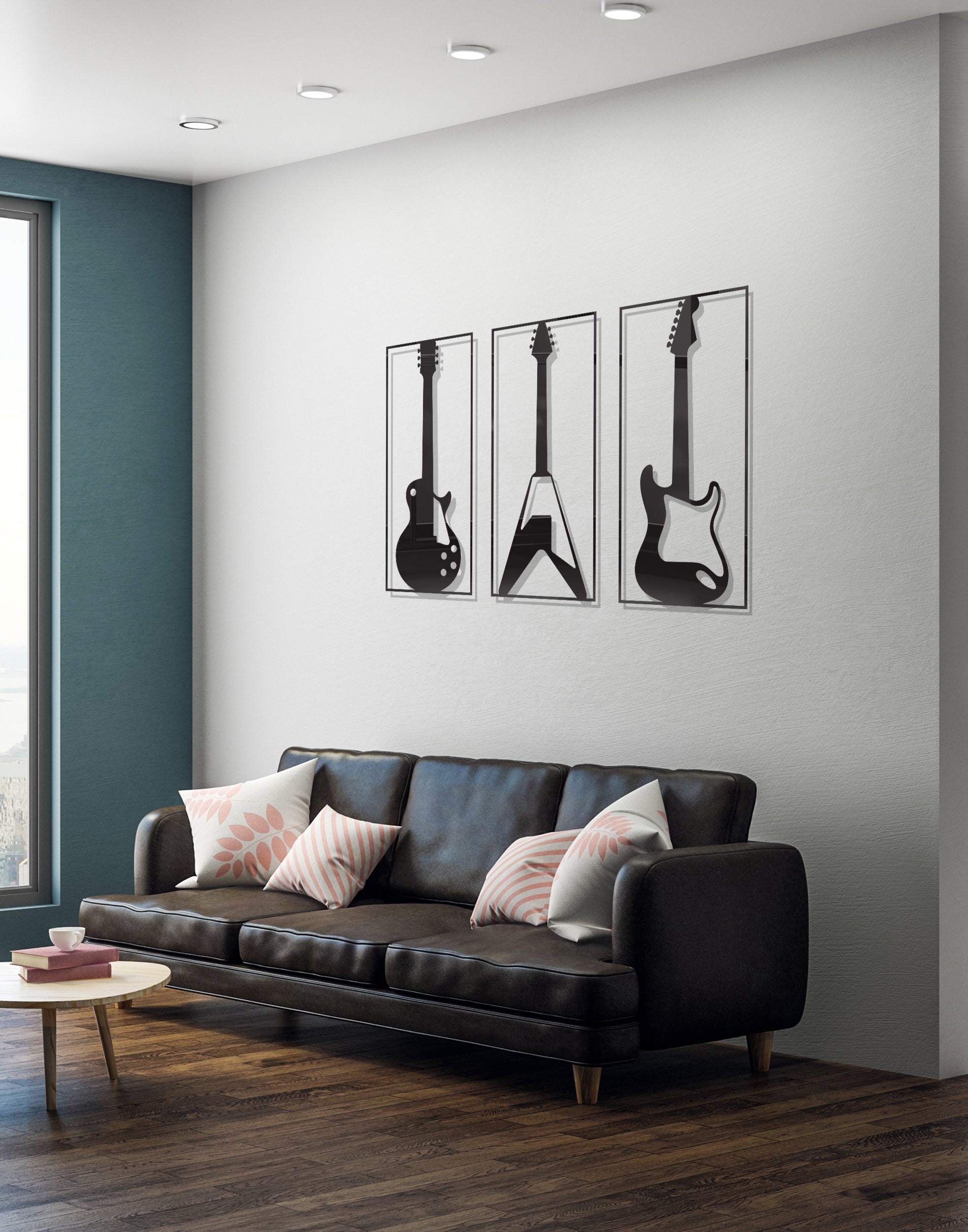 Musical Guitar Silhouette – Premium Acrylic Wall Art
