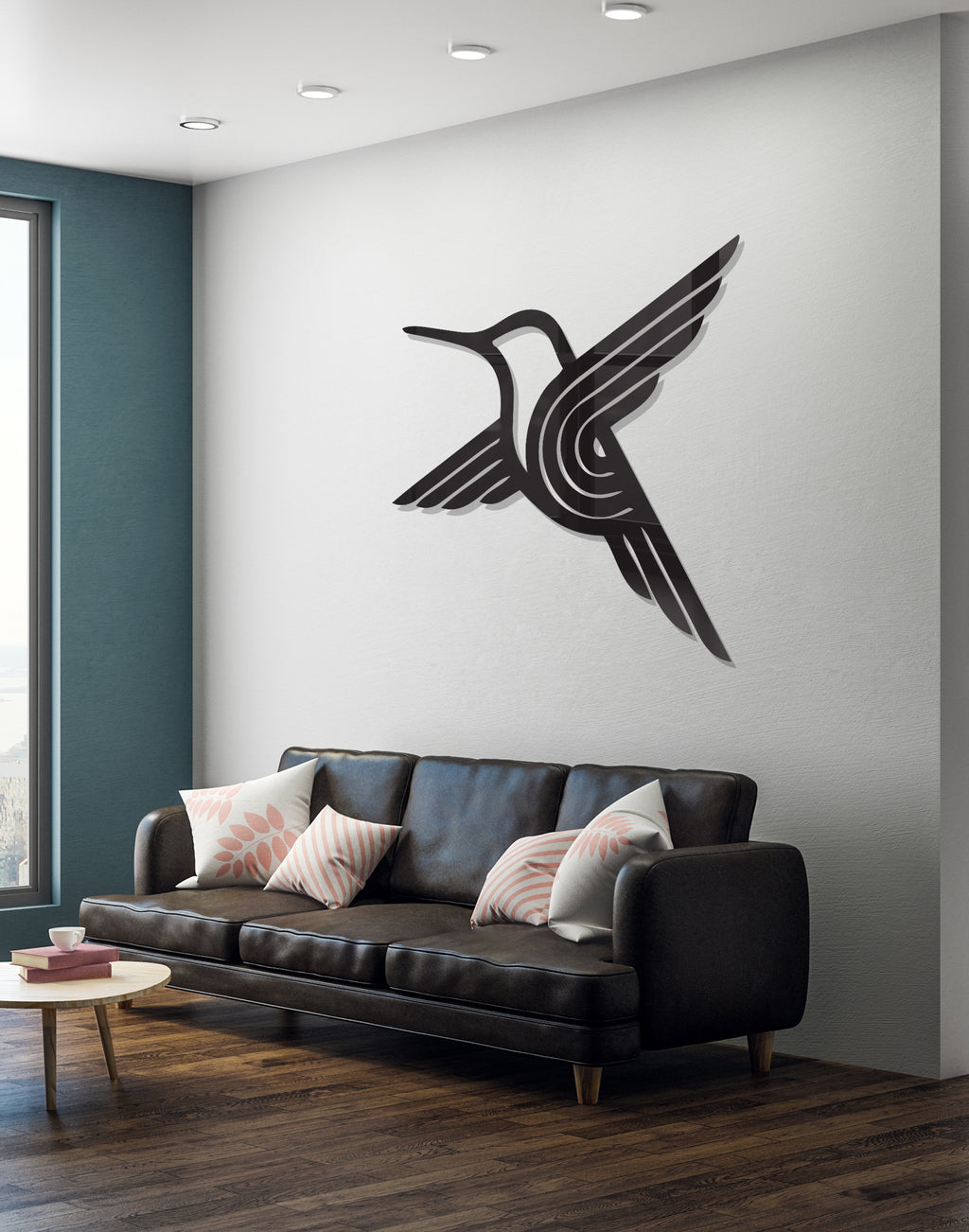 Origami Black Birds silhouette – Premium Acrylic Wall Art