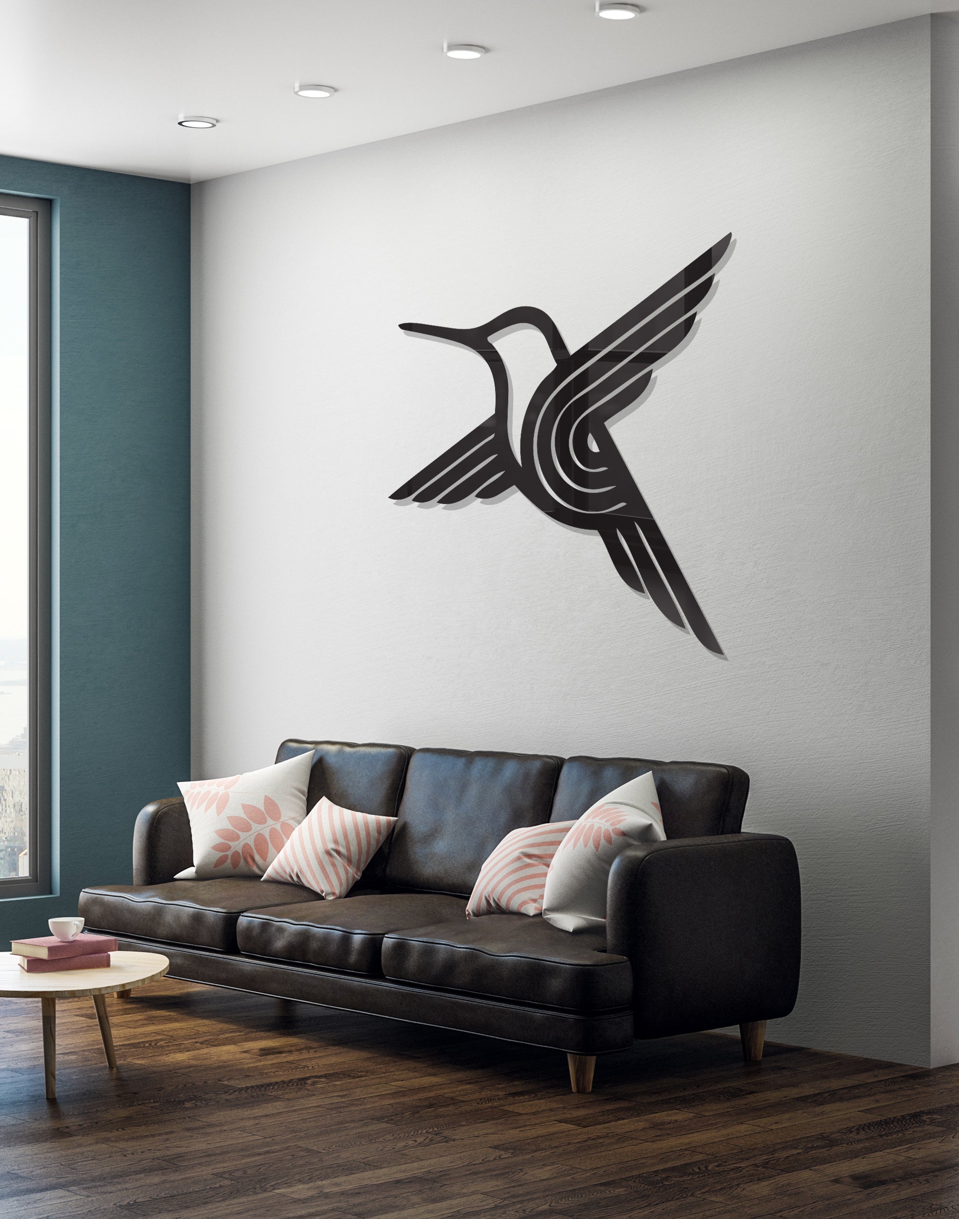 Origami Black Birds silhouette – Premium Acrylic Wall Art