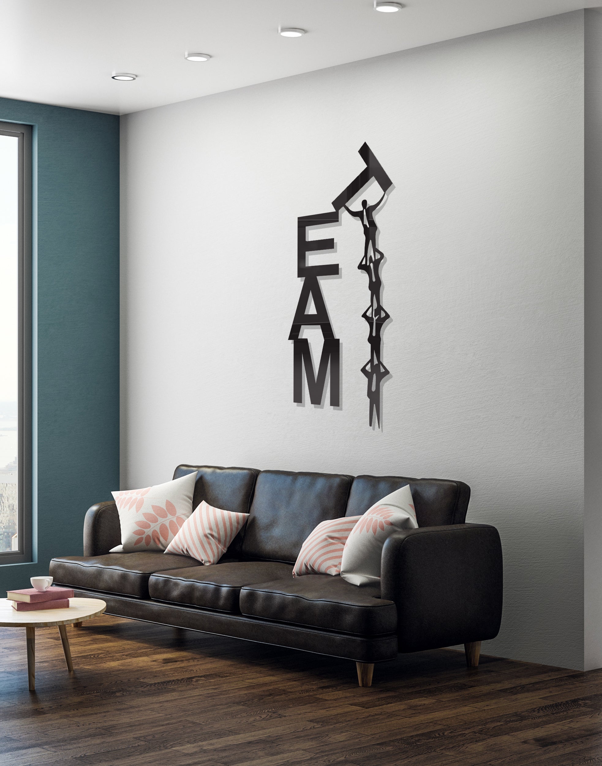 Team Work silhouette – Premium Acrylic Wall Art