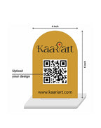 Customized Business  Black & Gold Acrylic QR Stand - Scan & Pay