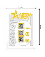 Customized Business Premium Gold Acrylic QR Stand with NFC