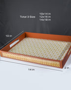 Premium Leatherette MDF Tray – Elegant Wooden Serving Tray