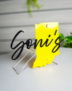 Bright Yellow Acrylic Name Plate – Custom House Name plate