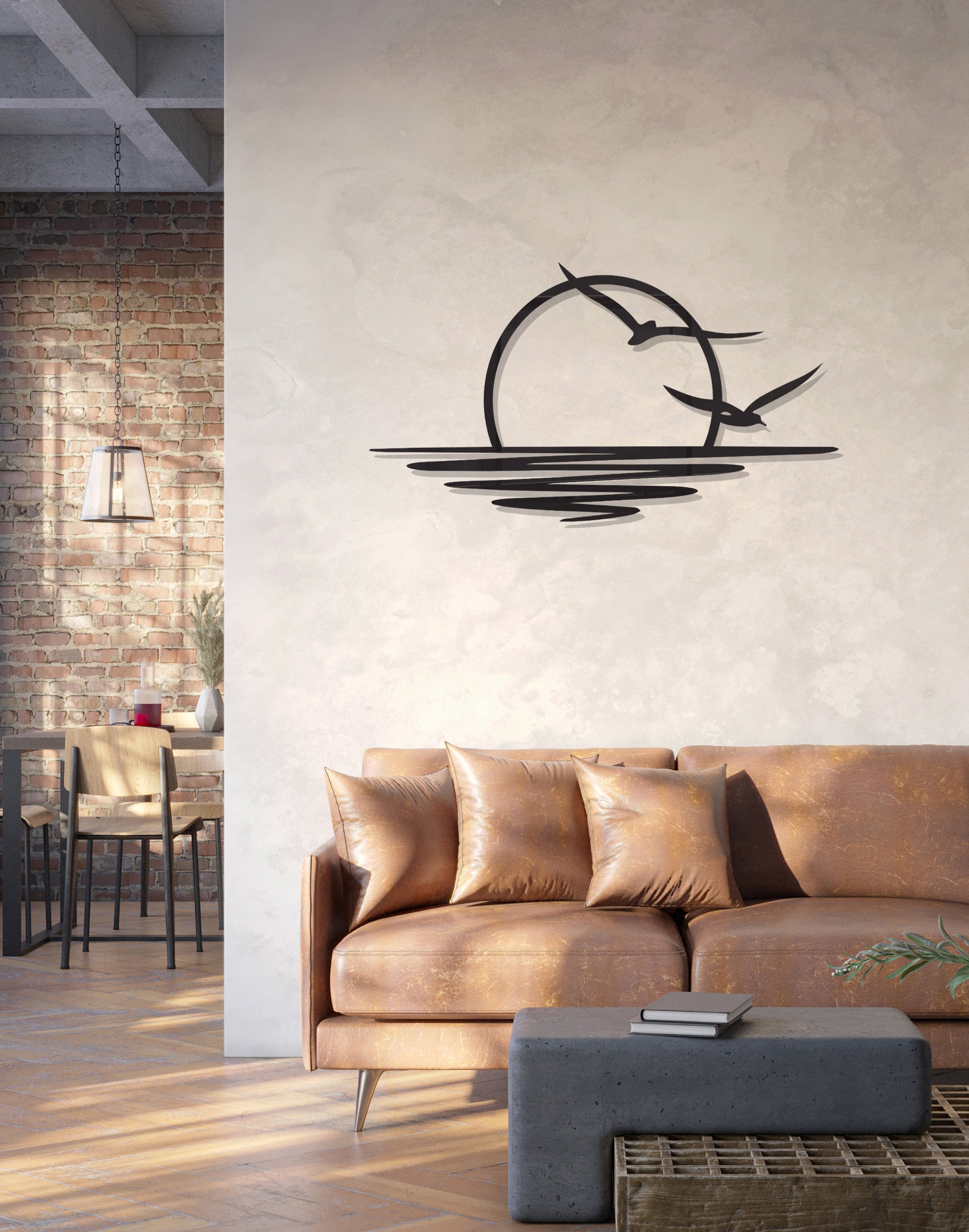 Sunrise with Birds silhouette – Premium Acrylic Wall Art