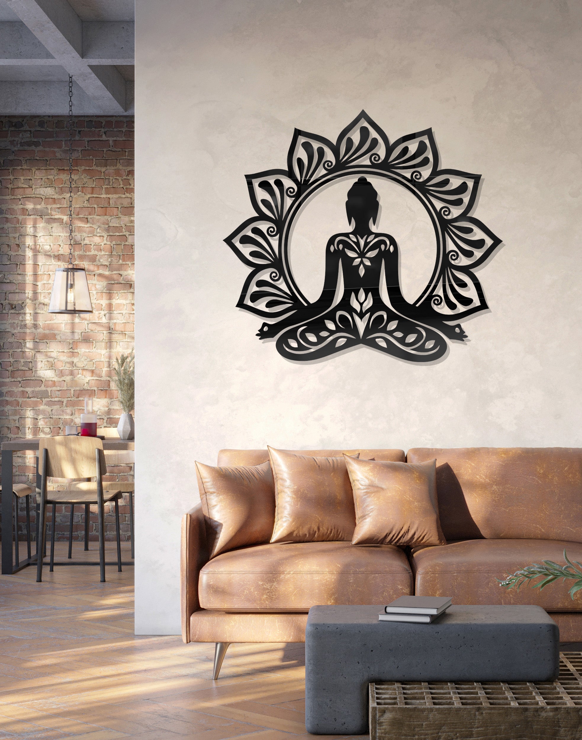 Serene Buddha Silhouette – Premium Acrylic Wall Art