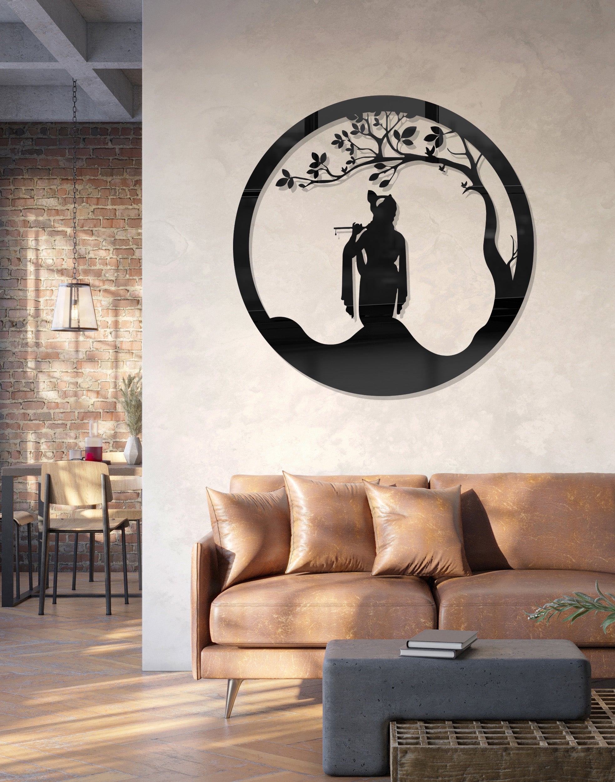 Ethereal Krishna Flute Art – Luxury Acrylic Wall Art