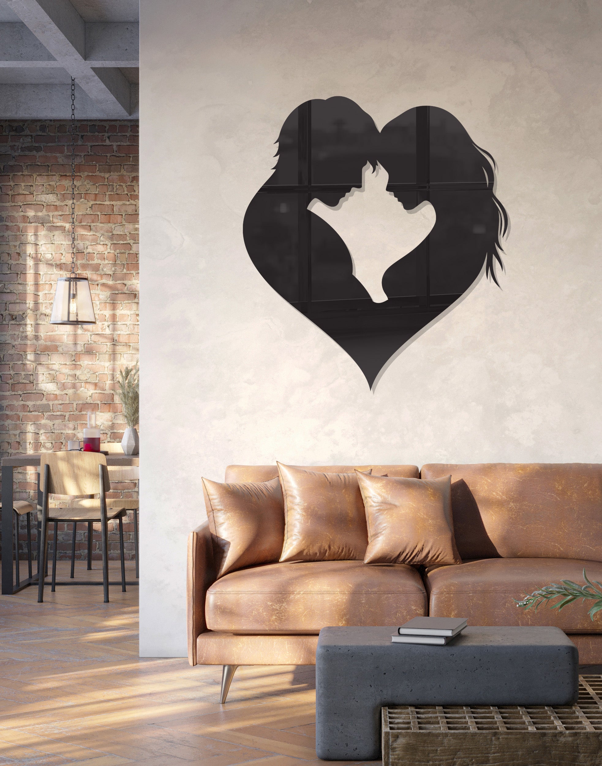 Romantic Couple Silhouette – Premium Acrylic Wall Art
