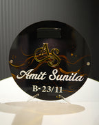 Solar Signature Name Plate - Luxury Black & Gold