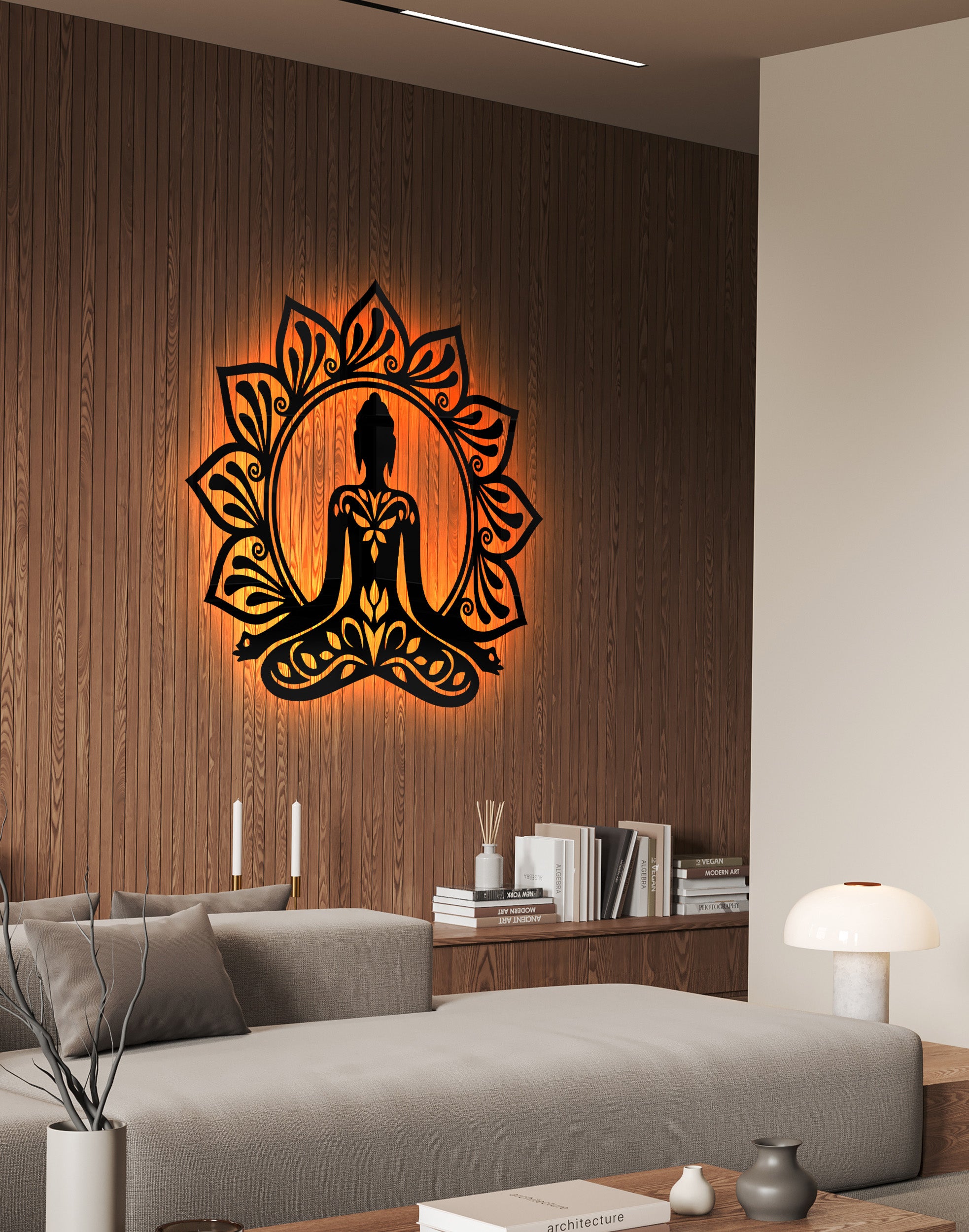 Serene Buddha Silhouette – Premium Acrylic Wall Art
