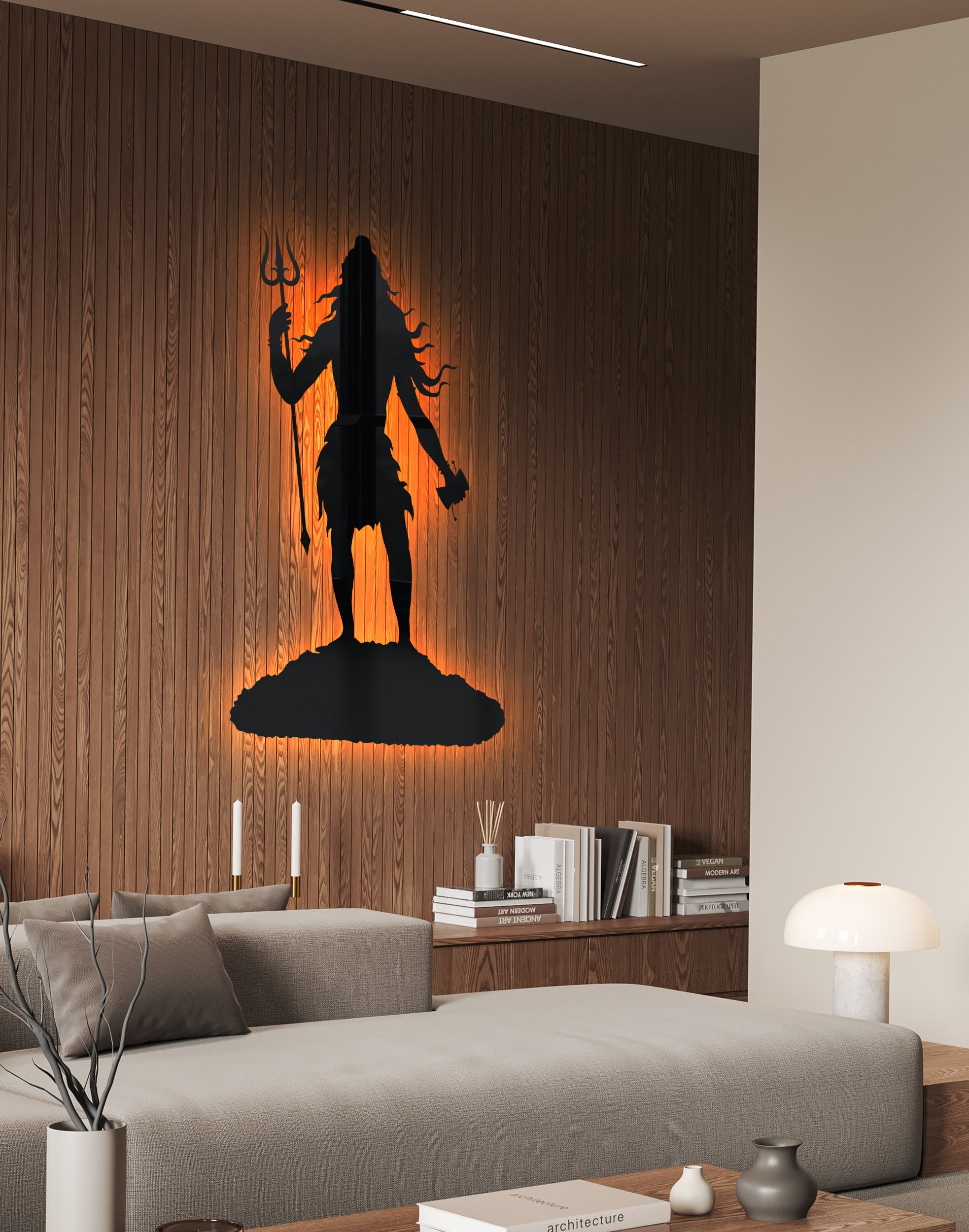 Lord Shiv Modern Silhouette – Premium Acrylic Wall Art