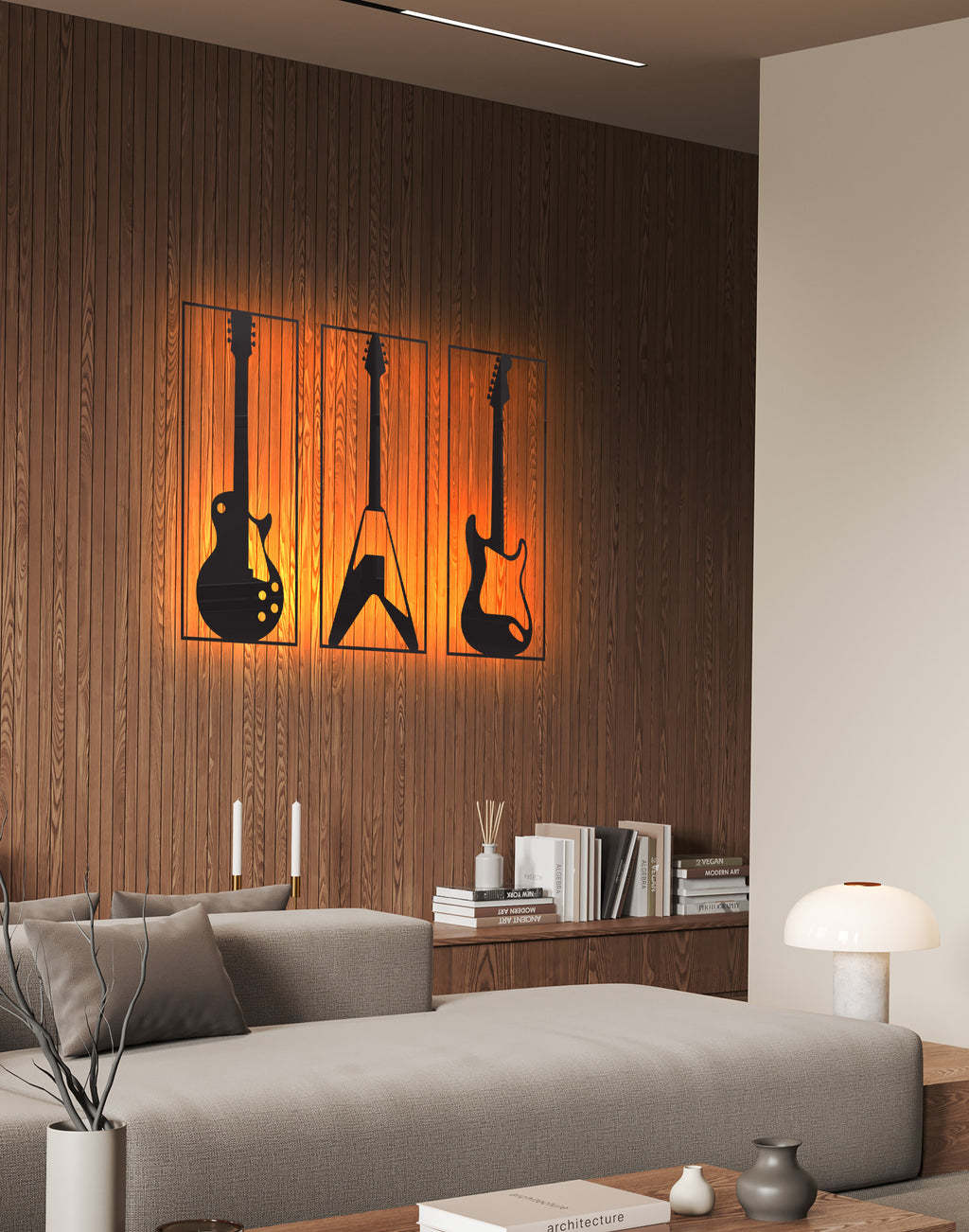 Musical Guitar Silhouette – Premium Acrylic Wall Art