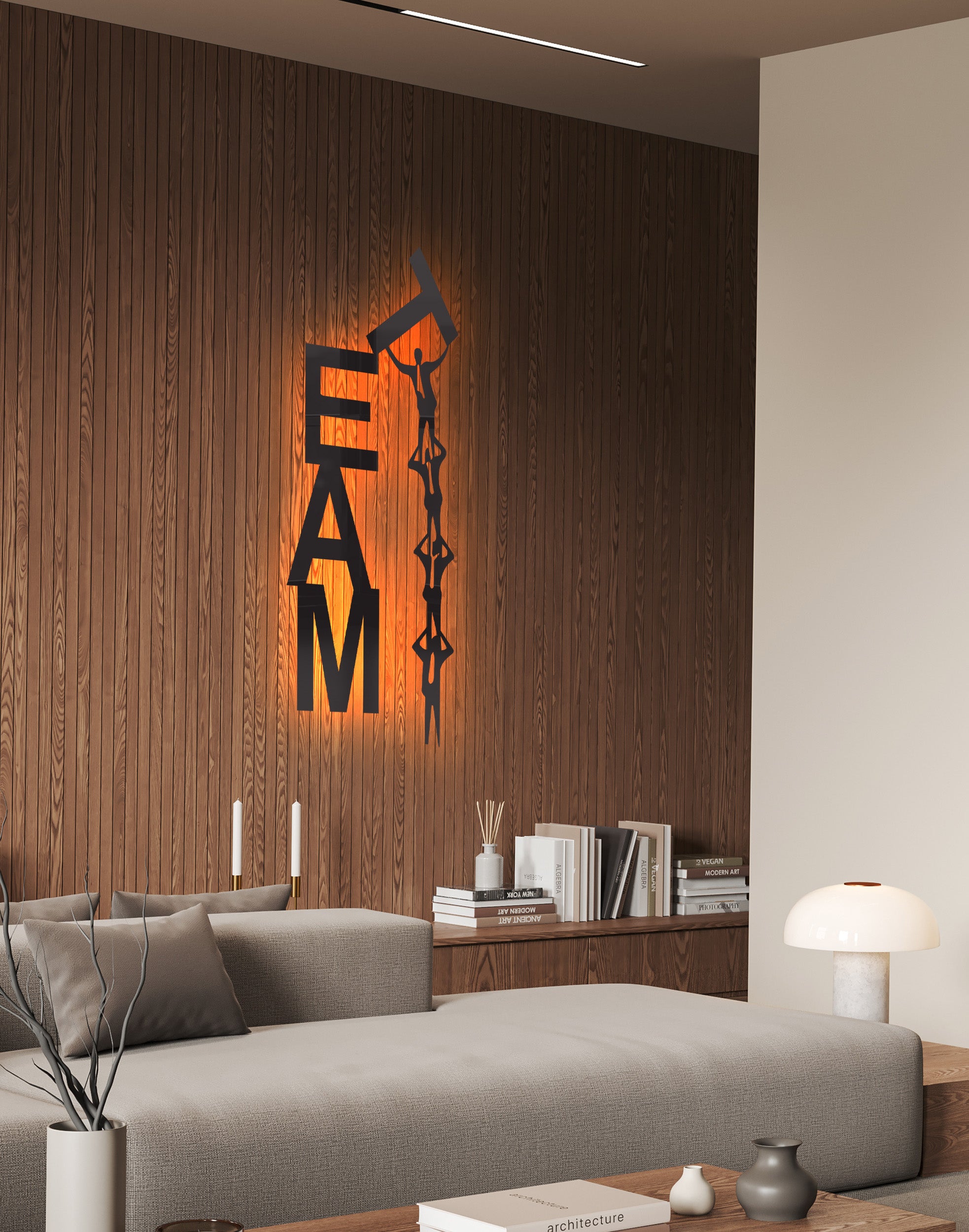 Team Work silhouette – Premium Acrylic Wall Art