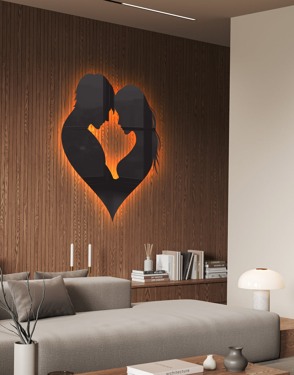Romantic Couple Silhouette – Premium Acrylic Wall Art