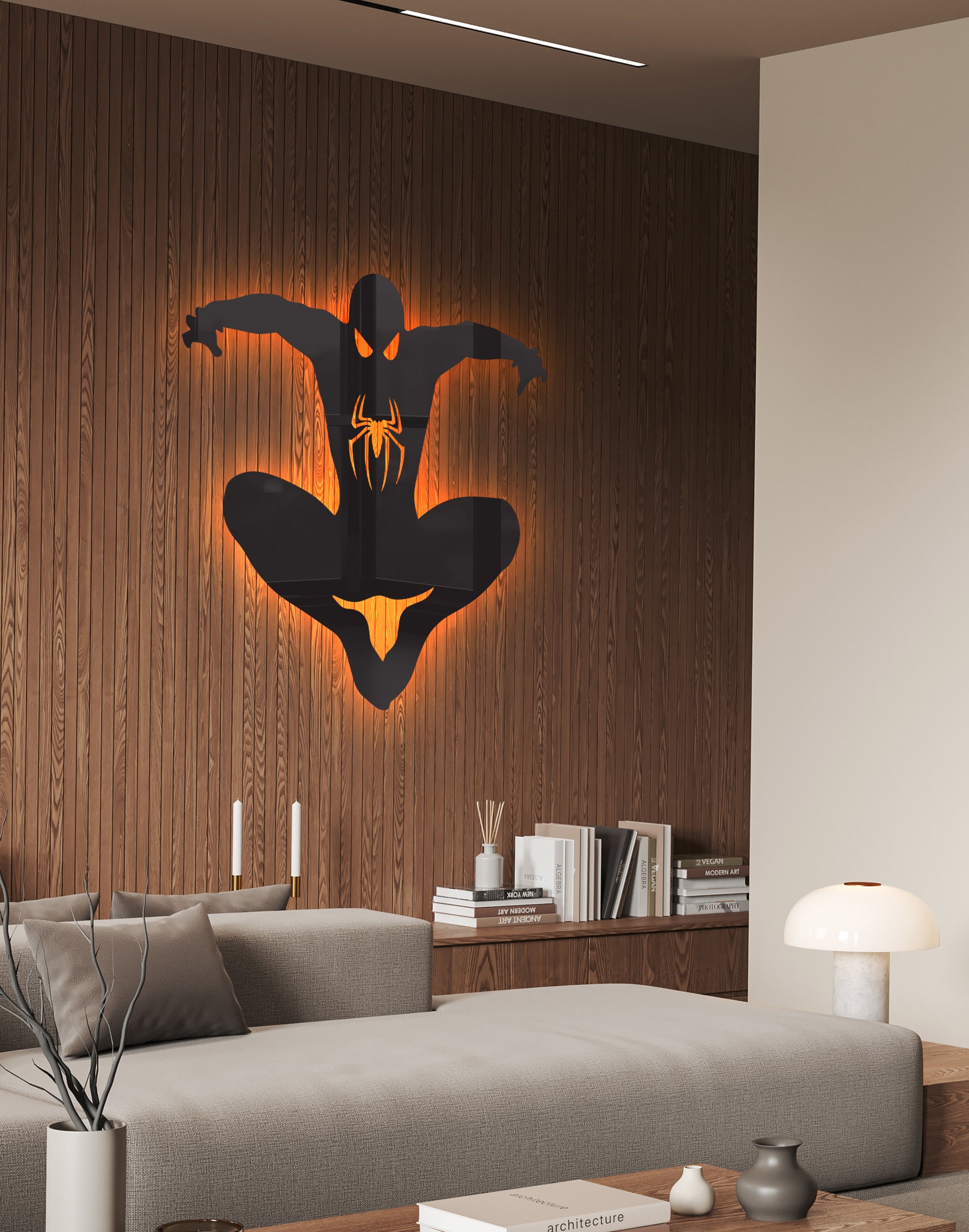 Spiderman silhouette – Premium Acrylic Wall Art