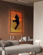 Abstract Cat illusion Silhouette – Modern Acrylic Animal Wall Art