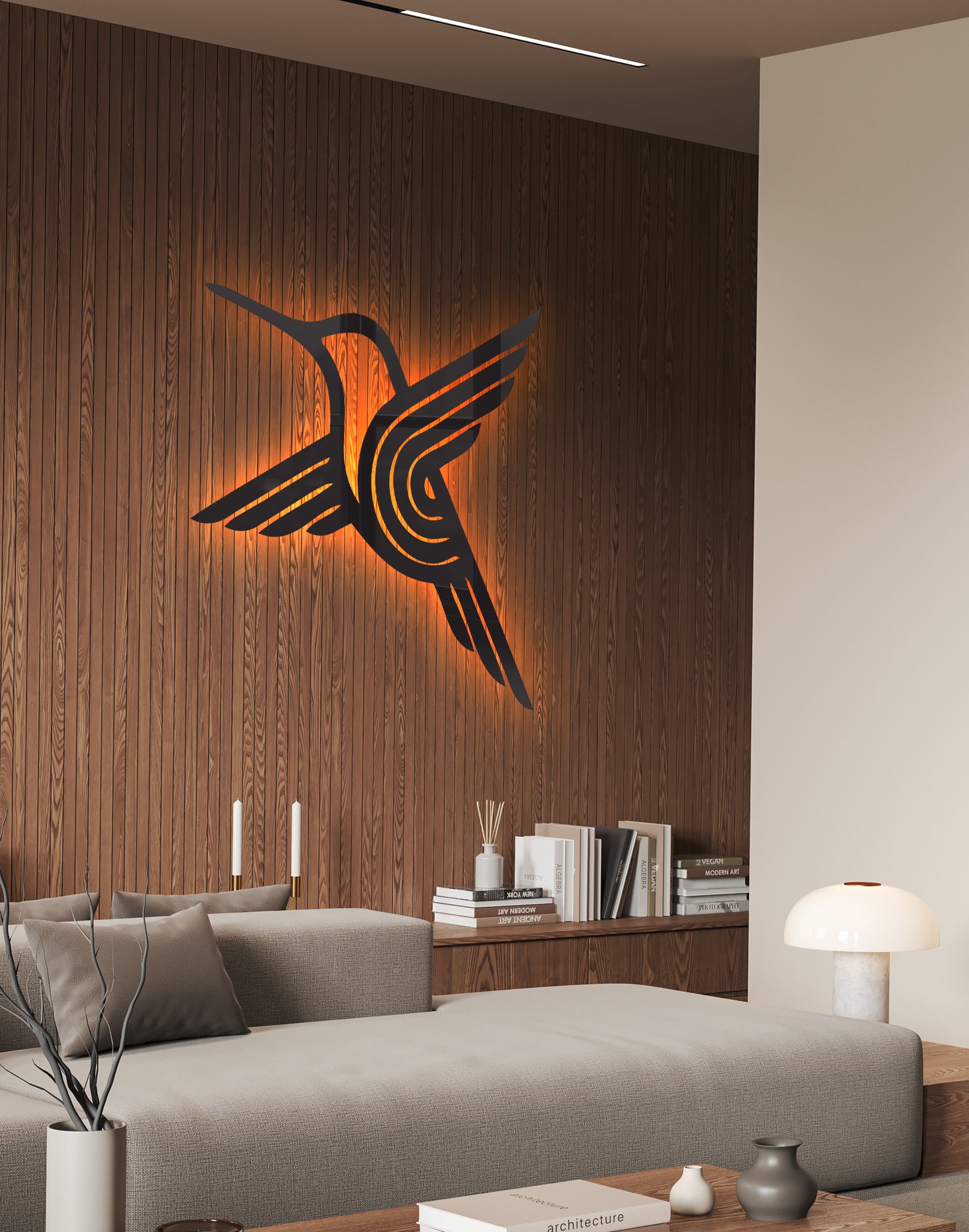 Origami Black Birds silhouette – Premium Acrylic Wall Art