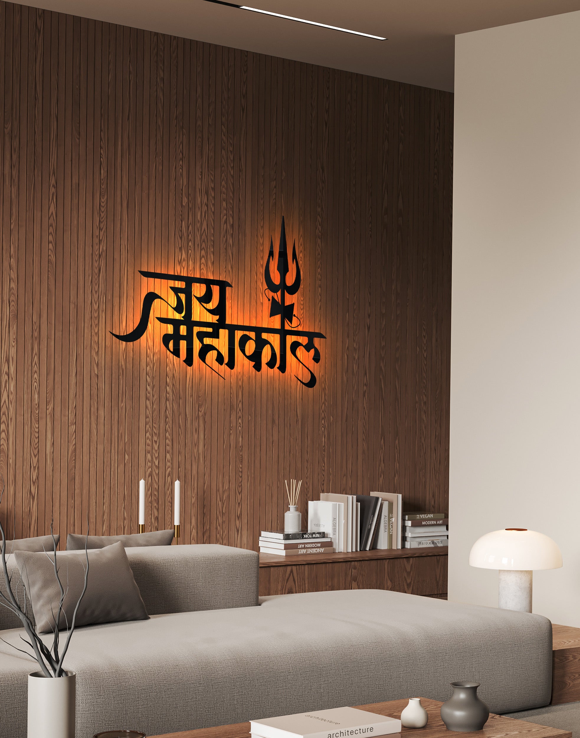 Jai Mahakal silhouette – Premium Acrylic Wall Art