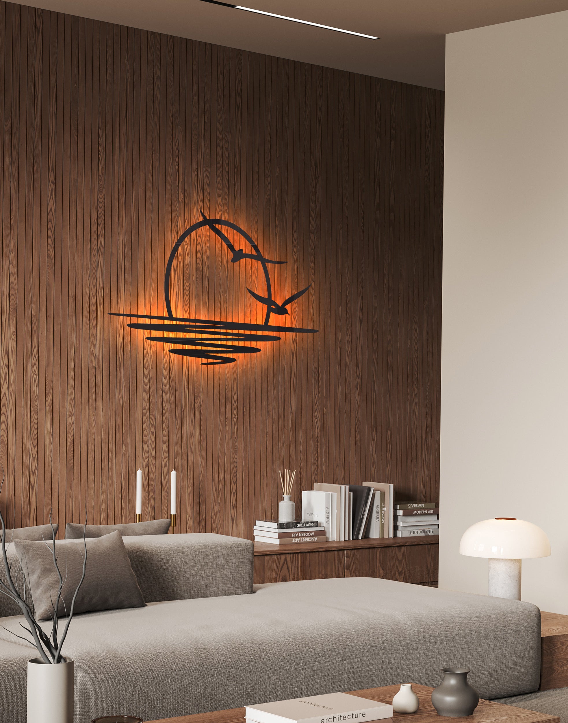 Sunrise with Birds silhouette – Premium Acrylic Wall Art