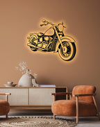 Luxury Motorcycle Sign Silhouette – Premium Acrylic Wall Art