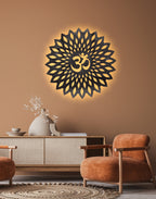 Minimalist Om Symbol Silhouette - Modern Spiritual Acrylic Wall Art