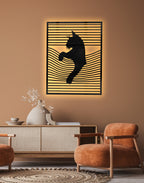 Abstract Cat illusion Silhouette – Modern Acrylic Animal Wall Art