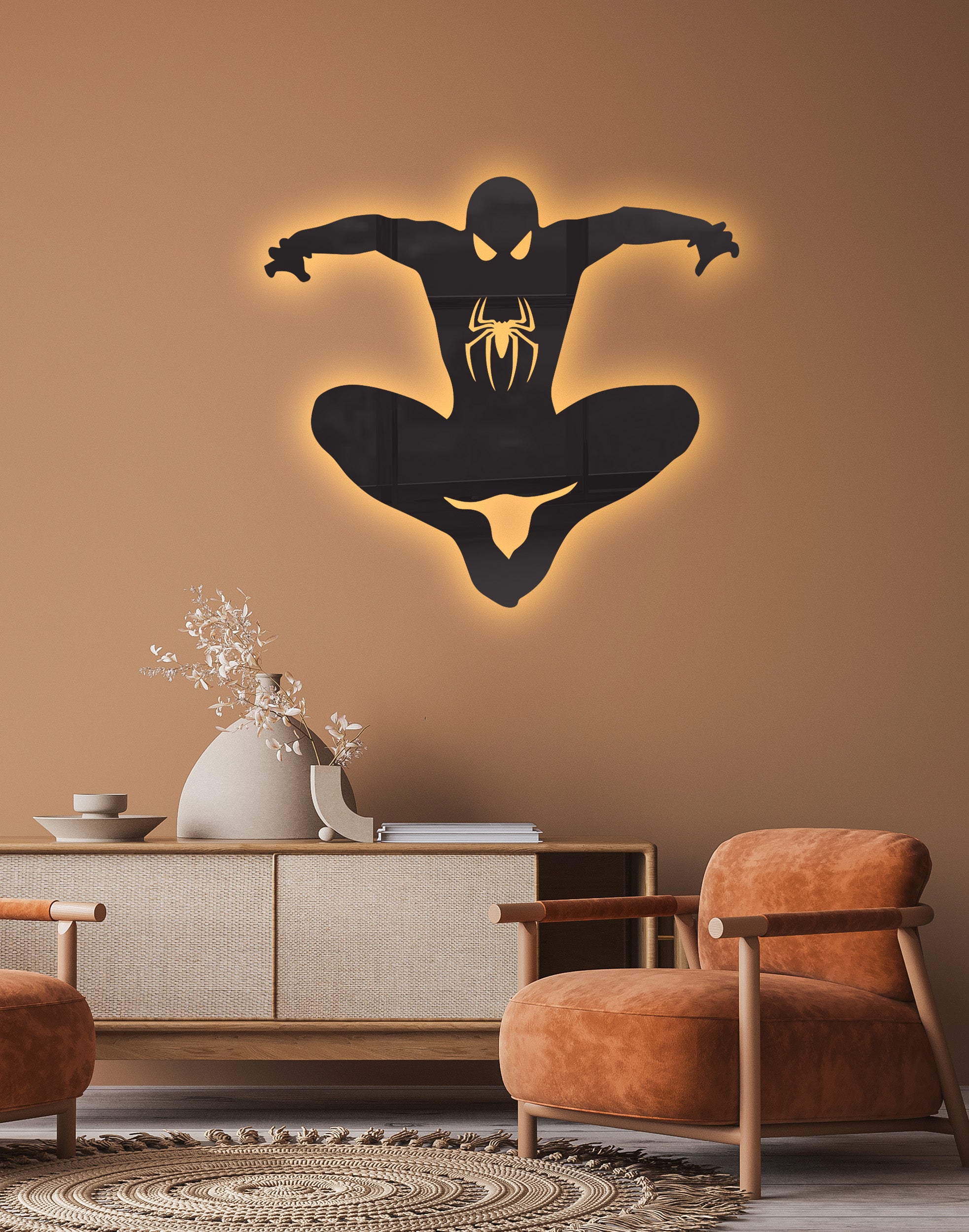 Spiderman silhouette – Premium Acrylic Wall Art