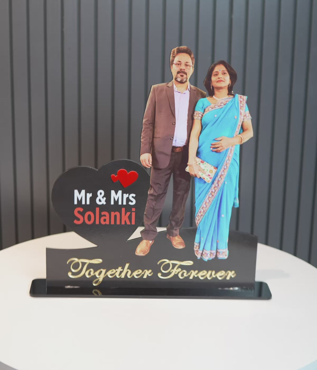 Personalized Couple Acrylic Photo Standee | Anniversary Special