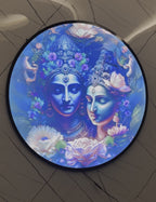 Radha Krishna Round Acrylic Wall Art – Perfect for Home & Office