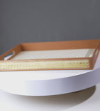 Premium Leatherette MDF Tray – Elegant Wooden Serving Tray