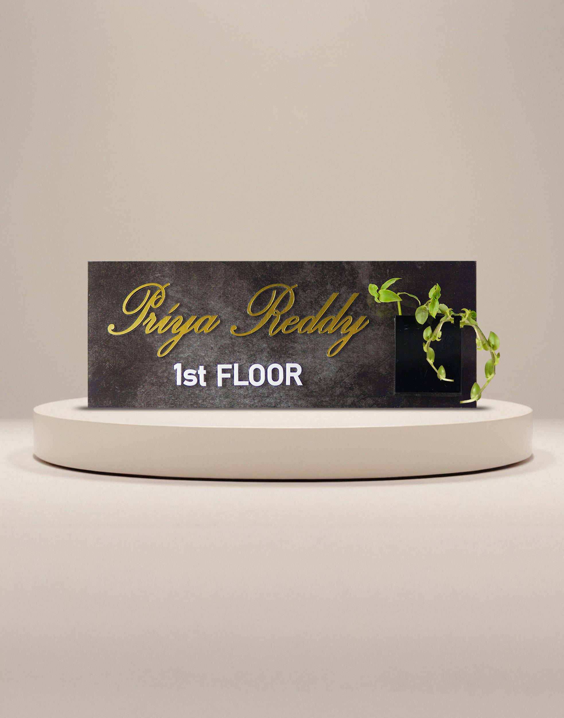 Marble Finish Acrylic Nameplate – Luxury Meets Personalization