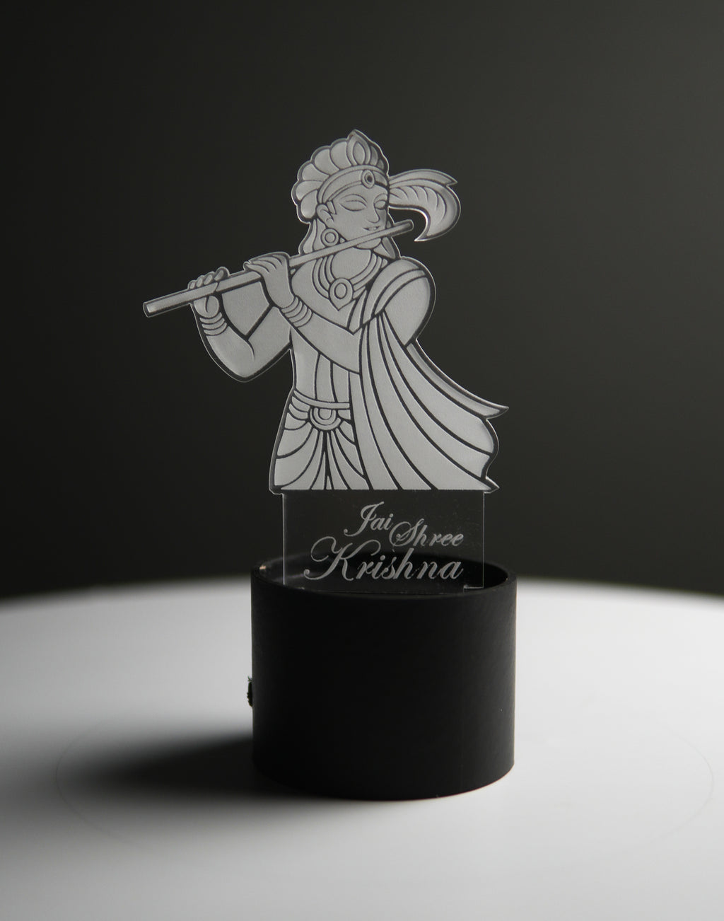 Divine Shri Krishna Acrylic LED Lamp - Warm White