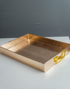 Elegant Golden MDF Serving Tray