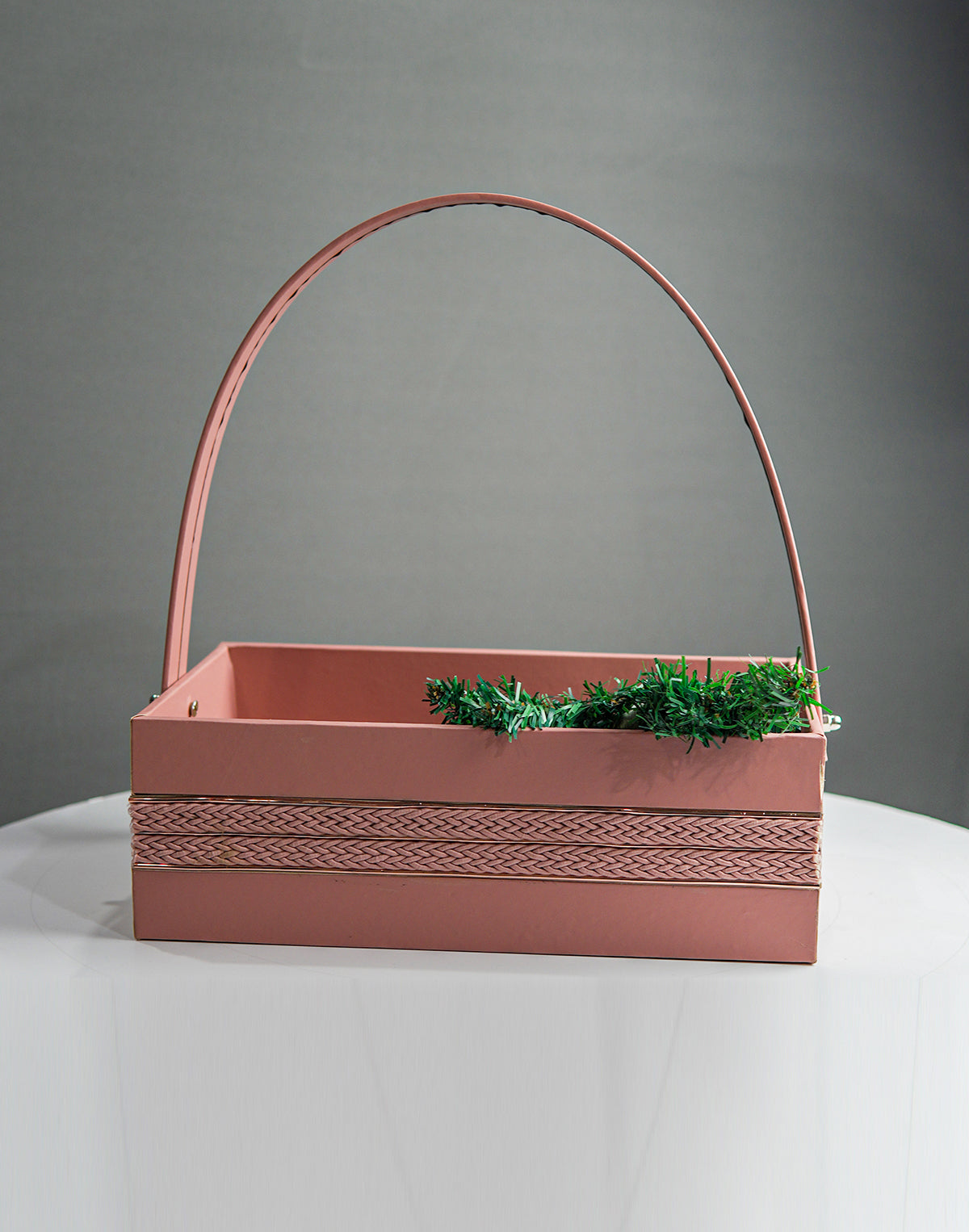 MDF Basket Gift Hamper – Elegant Baby Pink