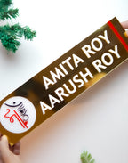 Premium Dual-Tone Gold & White Nameplate